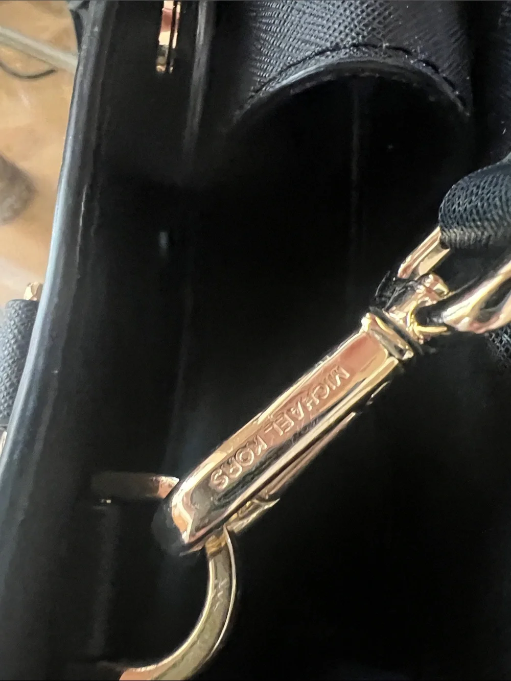 Michael Kors Black Saffiano Top-Handle Satchel with Crossbody Strap